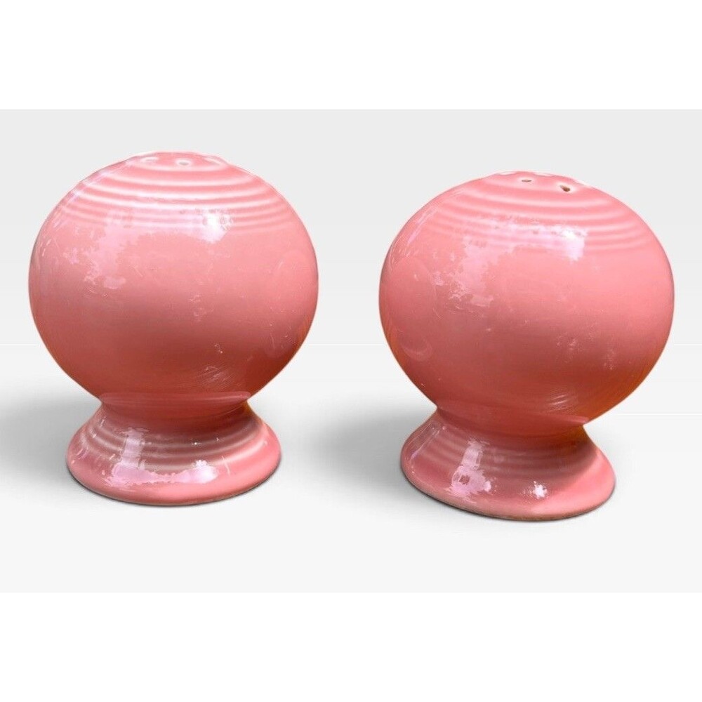 Vintage Fiesta Rose Pink Salt & Pepper Shakers P86 Homer Laughlin Fiestaware